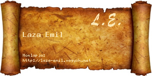 Laza Emil névjegykártya